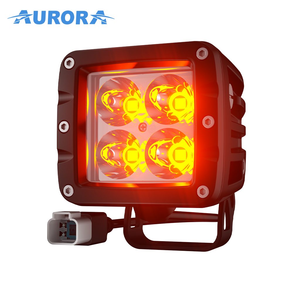 AURORA 2-P4A W Series Spot Amber LED Work Light