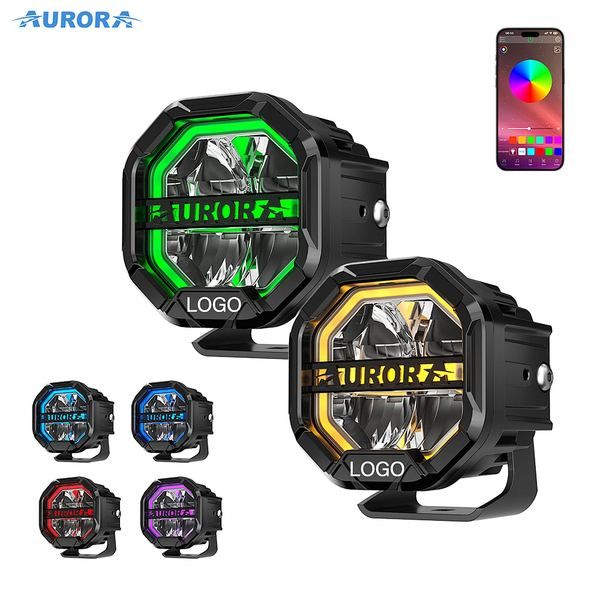 Neue Bluetooth-gesteuerte RGB Mehrfarben Offroad Nebelleuchte 4x4 ATV LKW