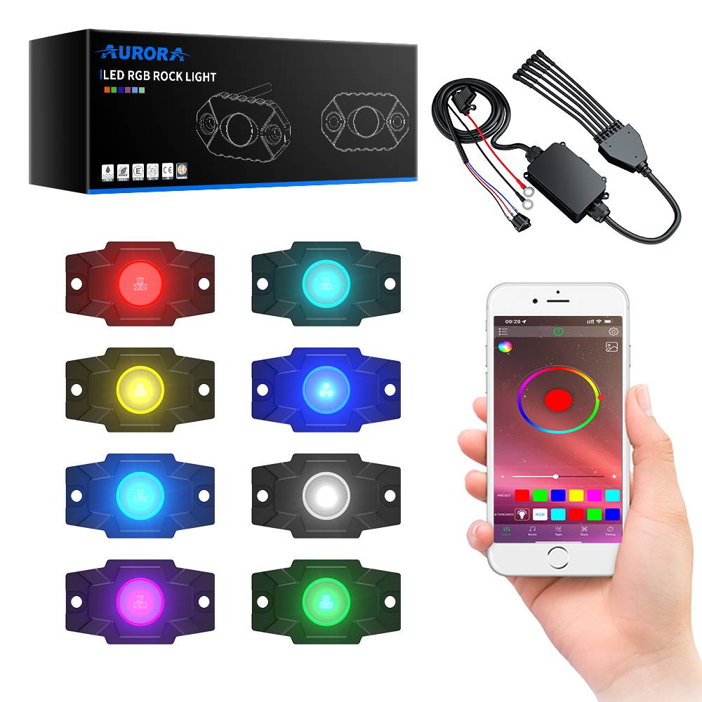 AURORA Y6-D8 Single PackWireless Control RGBWr Chips Rock light