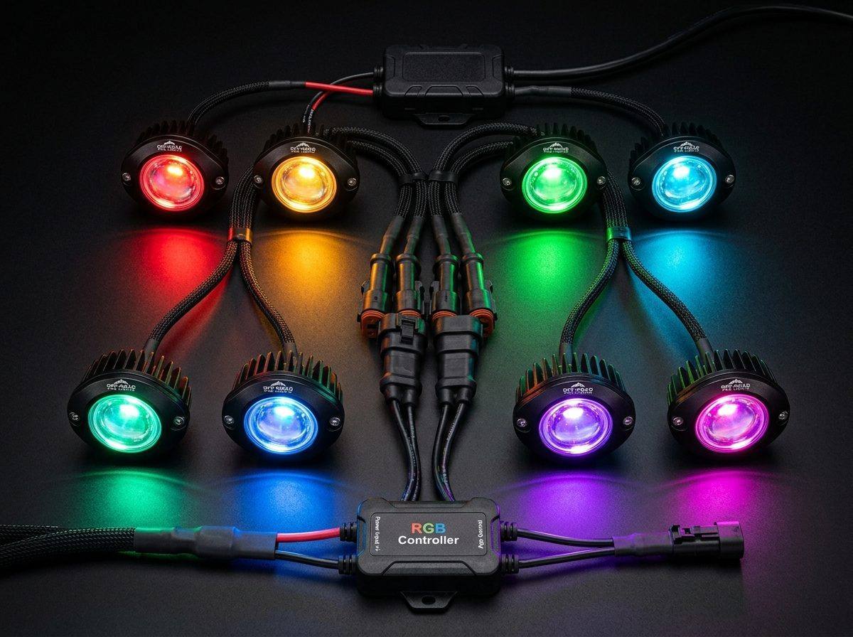 Rock Light Kit RGB from AURORA China LED lighting manufacturer